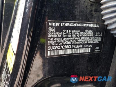Zdjęcie 13 z 13 samochodu: 2012 BMW X3 XDRIVE35I VIN:5UXWX7C58CL975644 - miniatura