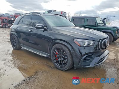 Czwarte zdjęcie samochodu z boku: 2021 MERCEDES-BENZ GLE 63 AMG 4MATIC VIN:4JGFB8KB8MA279100 - miniatura