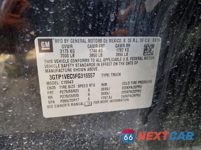 Zdjęcie 12 z 12 samochodu: 2015 GMC SIERRA C1500 SLT VIN:3GTP1VEC5FG316557 - miniatura