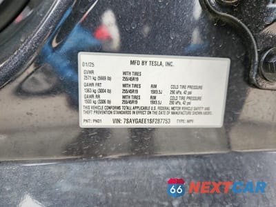 Zdjęcie 14 z 14 samochodu: 2025 TESLA MODEL Y VIN:7SAYGAEE1SF287753 - miniatura