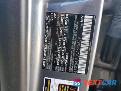 Zdjęcie 14 z 15 samochodu: 2022 MERCEDES-BENZ GLE 350 VIN:4JGFB4JB0NA645689 - miniatura