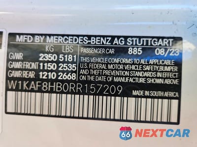 Zdjęcie 12 z 12 samochodu: 2024 MERCEDES-BENZ C 43 AMG VIN:W1KAF8HB0RR157209 - miniatura