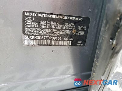 Zdjęcie 13 z 13 samochodu: 2015 BMW X5 XDRIVE35I VIN:5UXKR0C57F0P09151 - miniatura
