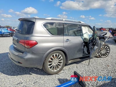 Trzecie zdjęcie samochodu z tyłu: 2016 INFINITI QX80 BASE VIN:JN8AZ2ND1G9800012 - miniatura