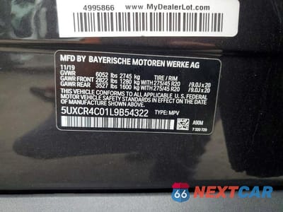 Zdjęcie 13 z 13 samochodu: 2020 BMW X5 SDRIVE 40I VIN:5UXCR4C01L9B54322 - miniatura