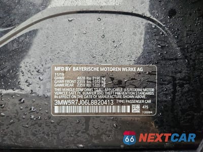 Zdjęcie 12 z 12 samochodu: 2020 BMW 330XI VIN:3MW5R7J06L8B20413 - miniatura