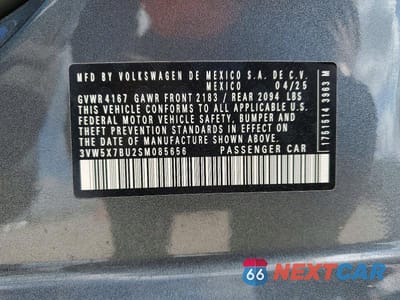 Zdjęcie 14 z 14 samochodu: 2025 VOLKSWAGEN JETTA S VIN:3VW5X7BU2SM085656 - miniatura