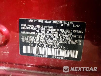 Zdjęcie 13 z 14 samochodu: 2013 SUBARU FORESTER LIMITED VIN:JF2SHAEC9DH446005 - miniatura