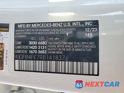 Zdjęcie 14 z 14 samochodu: 2024 MERCEDES-BENZ GLE 350 4MATIC VIN:4JGFB4FE7RB141837 - miniatura