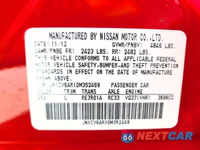 Zdjęcie 13 z 13 samochodu: 2013 INFINITI G37 SEDAN X VIN:JN1CV6AR1DM352469 - miniatura