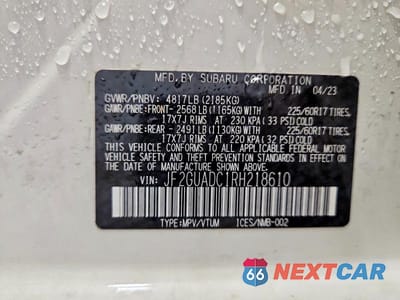 Zdjęcie 13 z 13 samochodu: 2024 SUBARU CROSSTREK PREMIUM VIN:JF2GUADC1RH218610 - miniatura