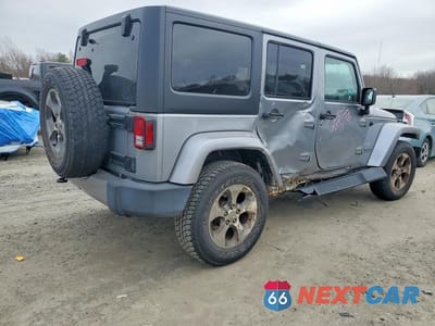 Trzecie zdjęcie samochodu z tyłu: 2017 JEEP WRANGLER UNLIMITED SAHARA VIN:1C4BJWEG3HL747651 - miniatura