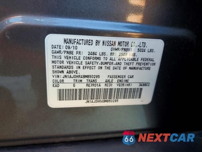 Zdjęcie 13 z 13 samochodu: 2011 INFINITI EX35 BASE VIN:JN1AJ0HR4BM850295 - miniatura
