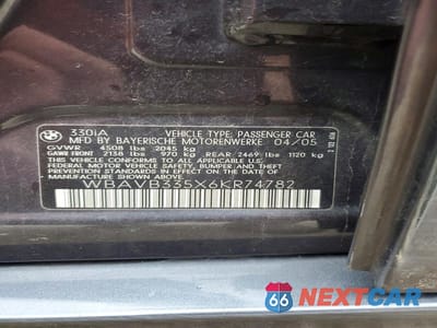 Zdjęcie 12 z 12 samochodu: 2006 BMW 330 I VIN:WBAVB335X6KR74782 - miniatura