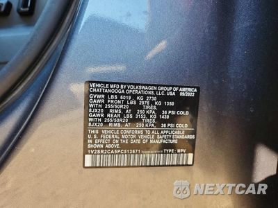 Zdjęcie 13 z 13 samochodu: 2023 VOLKSWAGEN ATLAS SEL R-LINE VIN:1V2SR2CA5PC513671 - miniatura