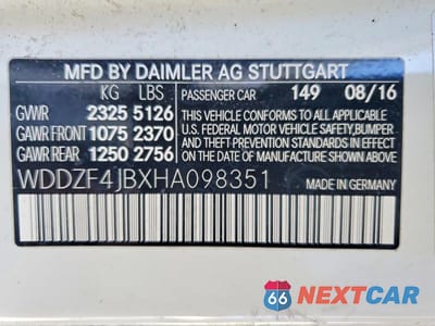 Zdjęcie 14 z 14 samochodu: 2017 MERCEDES-BENZ E 300 VIN:WDDZF4JBXHA098351 - miniatura