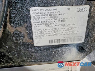 Zdjęcie 13 z 13 samochodu: 2023 AUDI Q5 PREMIUM 40 VIN:WA1ABAFY3P2076449 - miniatura
