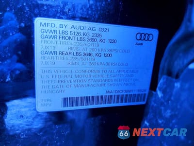 Zdjęcie 13 z 13 samochodu: 2021 AUDI Q3 PREMIUM S LINE 45 VIN:WA1DECF38M1115526 - miniatura