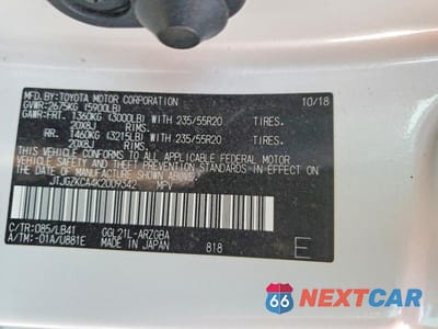 Zdjęcie 14 z 14 samochodu: 2019 LEXUS RX 350L BASE VIN:JTJGZKCA4K2009342 - miniatura
