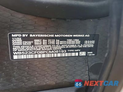 Zdjęcie 12 z 12 samochodu: 2023 BMW IX XDRIVE50 VIN:WB523CF08PCM08193 - miniatura