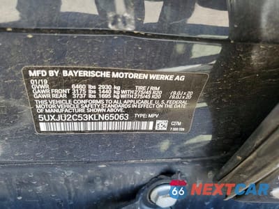 Zdjęcie 13 z 13 samochodu: 2019 BMW X5 XDRIVE50I VIN:5UXJU2C53KLN65063 - miniatura