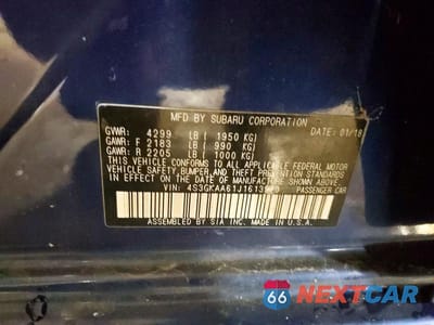 Zdjęcie 12 z 12 samochodu: 2018 SUBARU IMPREZA VIN:4S3GKAA61J1613970 - miniatura