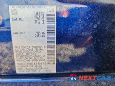 Zdjęcie 12 z 12 samochodu: 2024 NISSAN ALTIMA 2.5 SR VIN:1N4BL4CV4RN358433 - miniatura
