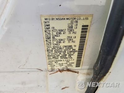 Zdjęcie 14 z 15 samochodu: 2006 NISSAN QUEST VIN:5N1BV2BU06N120577 - miniatura