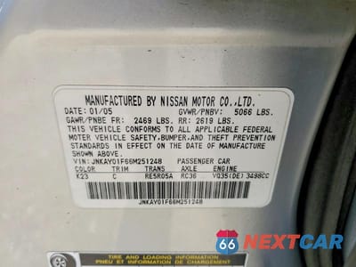 Zdjęcie 12 z 12 samochodu: 2006 INFINITI M35 BASE VIN:JNKAY01F66M251248 - miniatura