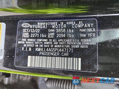 Zdjęcie 13 z 13 samochodu: 2023 HYUNDAI ELANTRA SE VIN:KMHLL4AG5PU447171 - miniatura
