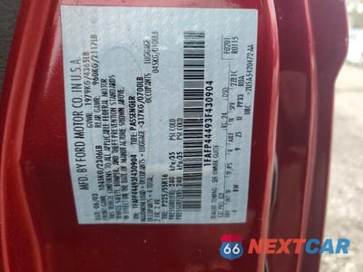 Zdjęcie 12 z 12 samochodu: 2003 FORD MUSTANG VIN:1FAFP44493F430904 - miniatura