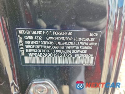 Zdjęcie 13 z 14 samochodu: 2017 PORSCHE 911 CARRERA S VIN:WP0AB2A90HS123725 - miniatura