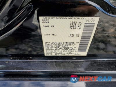 Zdjęcie 12 z 12 samochodu: 2020 NISSAN ALTIMA 2.5 S VIN:1N4BL4BV7LC220521 - miniatura
