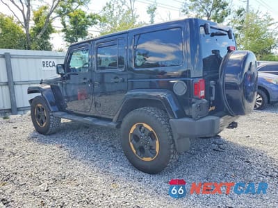 Drugie zdjęcie samochodu z przodu: 2014 JEEP WRANGLER UNLIMITED SAHARA VIN:1C4HJWEG7EL166515 - miniatura