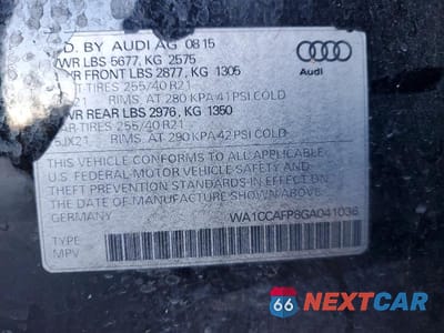Zdjęcie 14 z 14 samochodu: 2016 AUDI SQ5 PREMIUM PLUS VIN:WA1CCAFP8GA041036 - miniatura