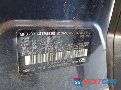 Zdjęcie 12 z 12 samochodu: 2014 MITSUBISHI MIRAGE ES VIN:ML32A4HJ0EH012154 - miniatura