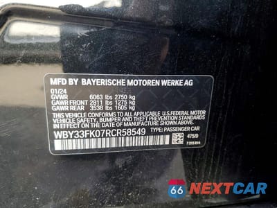 Zdjęcie 12 z 12 samochodu: 2024 BMW I5 EDRIVE 40 VIN:WBY33FK07RCR58549 - miniatura