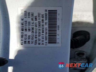 Zdjęcie 12 z 12 samochodu: 2016 HONDA ACCORD EX VIN:1HGCR2F74GA075874 - miniatura