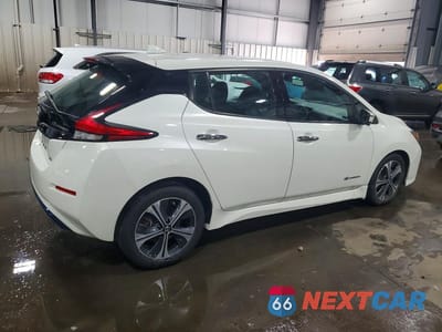 Trzecie zdjęcie samochodu z tyłu: 2018 NISSAN LEAF S VIN:1N4AZ1CP0JC300569 - miniatura