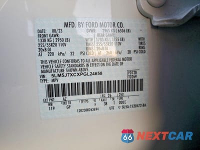 Zdjęcie 13 z 13 samochodu: 2023 LINCOLN AVIATOR RESERVE VIN:5LM5J7XCXPGL24658 - miniatura