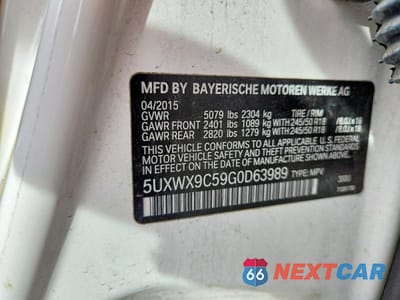 Zdjęcie 12 z 12 samochodu: 2016 BMW X3 XDRIVE28I VIN:5UXWX9C59G0D63989 - miniatura