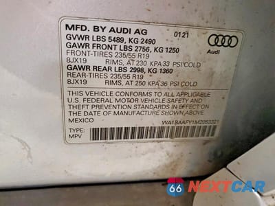 Zdjęcie 12 z 12 samochodu: 2021 AUDI Q5 PREMIUM PLUS VIN:WA1BAAFY1M2053321 - miniatura
