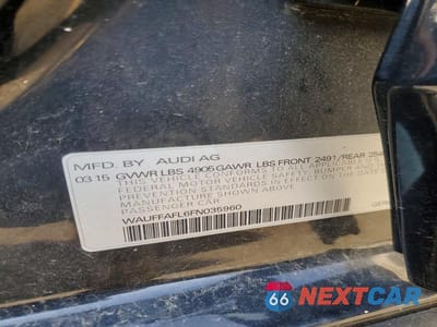 Zdjęcie 13 z 13 samochodu: 2015 AUDI A4 PREMIUM PLUS VIN:WAUFFAFL6FN035960 - miniatura
