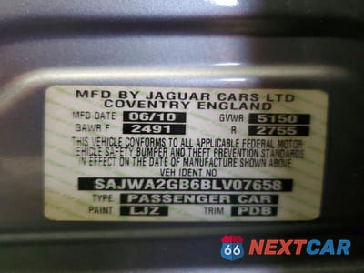 Zdjęcie 12 z 12 samochodu: 2011 JAGUAR XJL VIN:SAJWA2GB6BLV07658 - miniatura