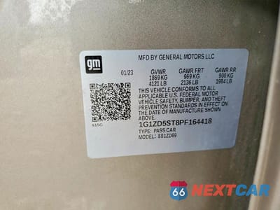 Zdjęcie 12 z 12 samochodu: 2023 CHEVROLET MALIBU LT VIN:1G1ZD5ST8PF164418 - miniatura