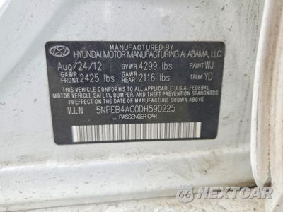 Zdjęcie 12 z 13 samochodu: 2013 HYUNDAI SONATA VIN:5NPEB4AC0DH590225 - miniatura