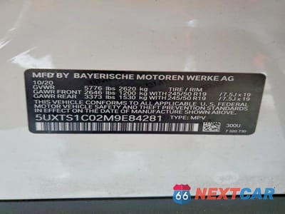 Zdjęcie 13 z 13 samochodu: 2021 BMW X3 XDRIVE30E VIN:5UXTS1C02M9E84281 - miniatura