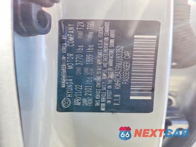 Zdjęcie 12 z 12 samochodu: 2022 HYUNDAI VENUE SEL VIN:KMHRC8A39NU183352 - miniatura