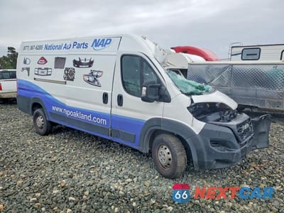 Czwarte zdjęcie samochodu z boku: 2023 RAM PROMASTER 3500 DELIVERY VAN VIN:3C6MRVJG3PE508374 - miniatura