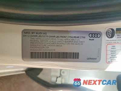 Zdjęcie 12 z 12 samochodu: 2013 AUDI A6 PREMIUM PLUS VIN:WAUGGAFC5DN063974 - miniatura